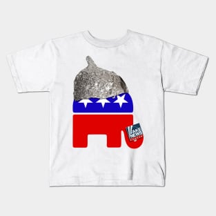 The Conspiracy Party Republican Tin Foil Hat Club Kids T-Shirt